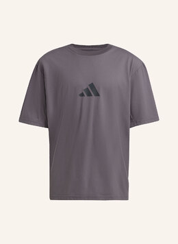 Adidas: Коричневая футболка 