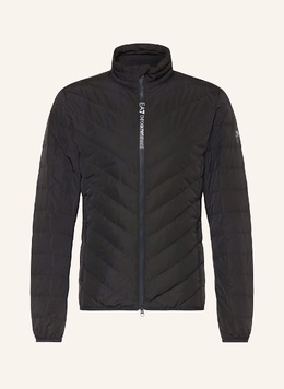 EA7 Emporio Armani: Чёрный пуховик 