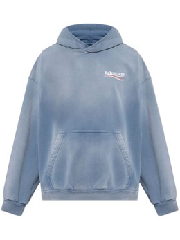 Balenciaga: Синяя толстовка 