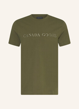 Canada Goose: Футболка цвета хаки 