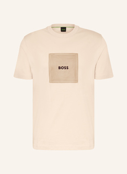 BOSS: Бежевая футболка 