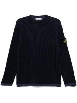 Stone Island: Синий свитер 