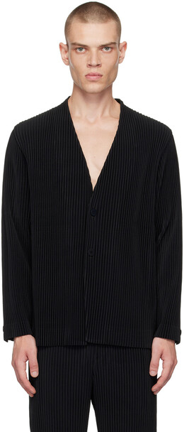 Homme Plissé Issey Miyake: Чёрные пиджаки 