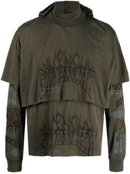 Givenchy: Зелёная толстовка 