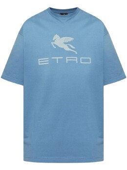 Etro: Синяя футболка 