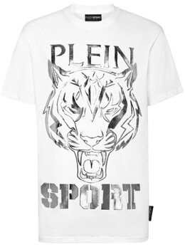 Plein Sport: Футболка с тигровым принтом 