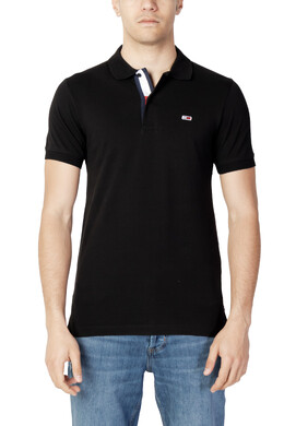 Tommy Jeans: Чёрное поло 