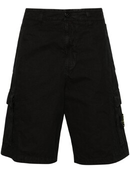 Stone Island: Чёрные шорты  Compass