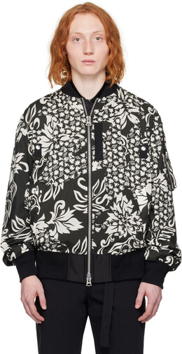 Sacai: Чёрная куртка 