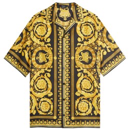 Versace: Рубашка  Baroque с коротким рукавом