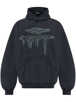Balenciaga: Чёрная толстовка 