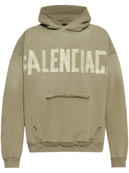 Balenciaga: Зелёная толстовка 