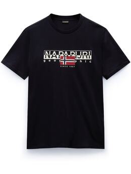 Napapijri: Чёрная футболка 