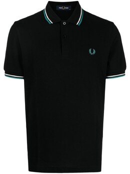 Fred Perry: Чёрная рубашка  Twin Tipped