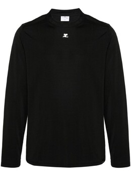 Courreges: Чёрная футболка 