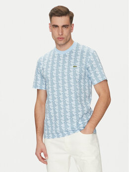 Lacoste: Голубая футболка 