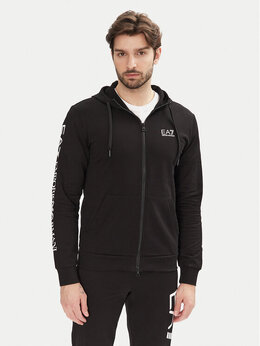 EA7 Emporio Armani: Чёрная толстовка 