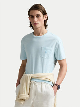 Polo Ralph Lauren: Голубая футболка 