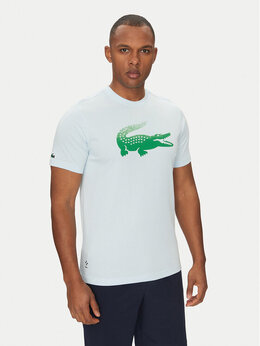 Lacoste: Голубая футболка 