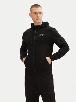 EA7 Emporio Armani: Чёрная толстовка 