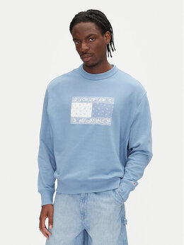 Tommy Jeans: Синяя толстовка 
