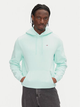 Tommy Jeans: Зелёная толстовка 