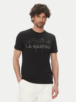 La Martina: Чёрная футболка 