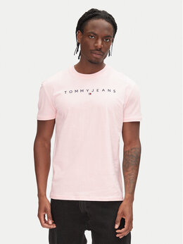 Tommy Jeans: Розовая футболка 