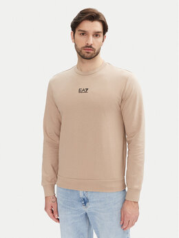 EA7 Emporio Armani: Бежевая толстовка 