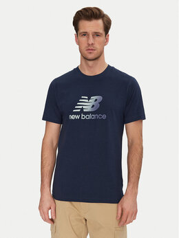 New Balance: Синяя футболка 