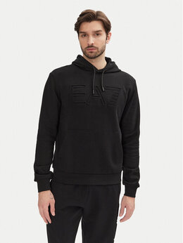EA7 Emporio Armani: Чёрная толстовка 