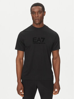 EA7 Emporio Armani: Чёрная футболка 
