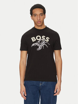 BOSS: Чёрная футболка 