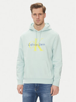 Calvin Klein Jeans: Зелёная толстовка 