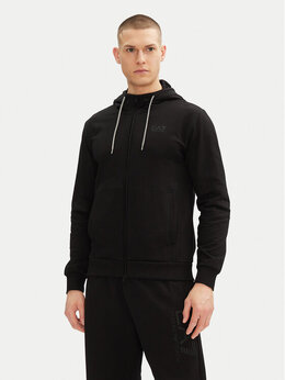 EA7 Emporio Armani: Чёрная толстовка 