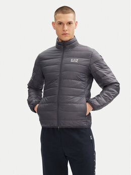 EA7 Emporio Armani: Серый пуховик 