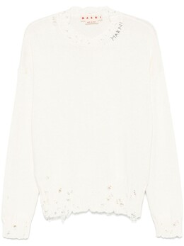 Marni: Белый свитер 