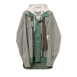 Maison Mihara Yasuhiro: Рубашка цвета хаки 