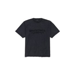 Balenciaga: Чёрная футболка 