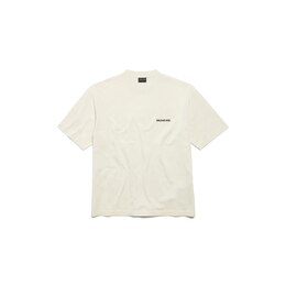 Balenciaga: Бежевая футболка 