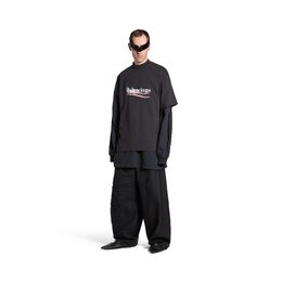 Balenciaga: Чёрная футболка 