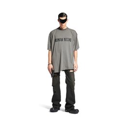 Balenciaga: Тёмная футболка 
