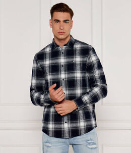 Tommy Jeans: Синяя рубашка 