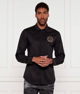 Versace Jeans Couture: Чёрная рубашка 