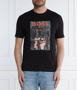 BOSS Orange: Чёрная футболка 