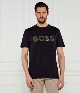 BOSS Green: Чёрная футболка 