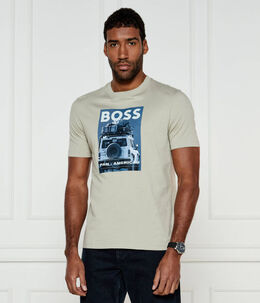 BOSS Orange: Жёлтая футболка 