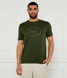 BOSS Green: Серая футболка 