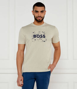 BOSS Orange: Жёлтая футболка 