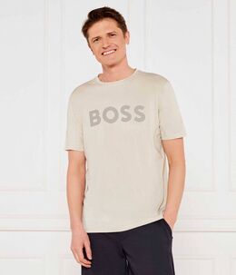 BOSS Green: Жёлтая футболка 